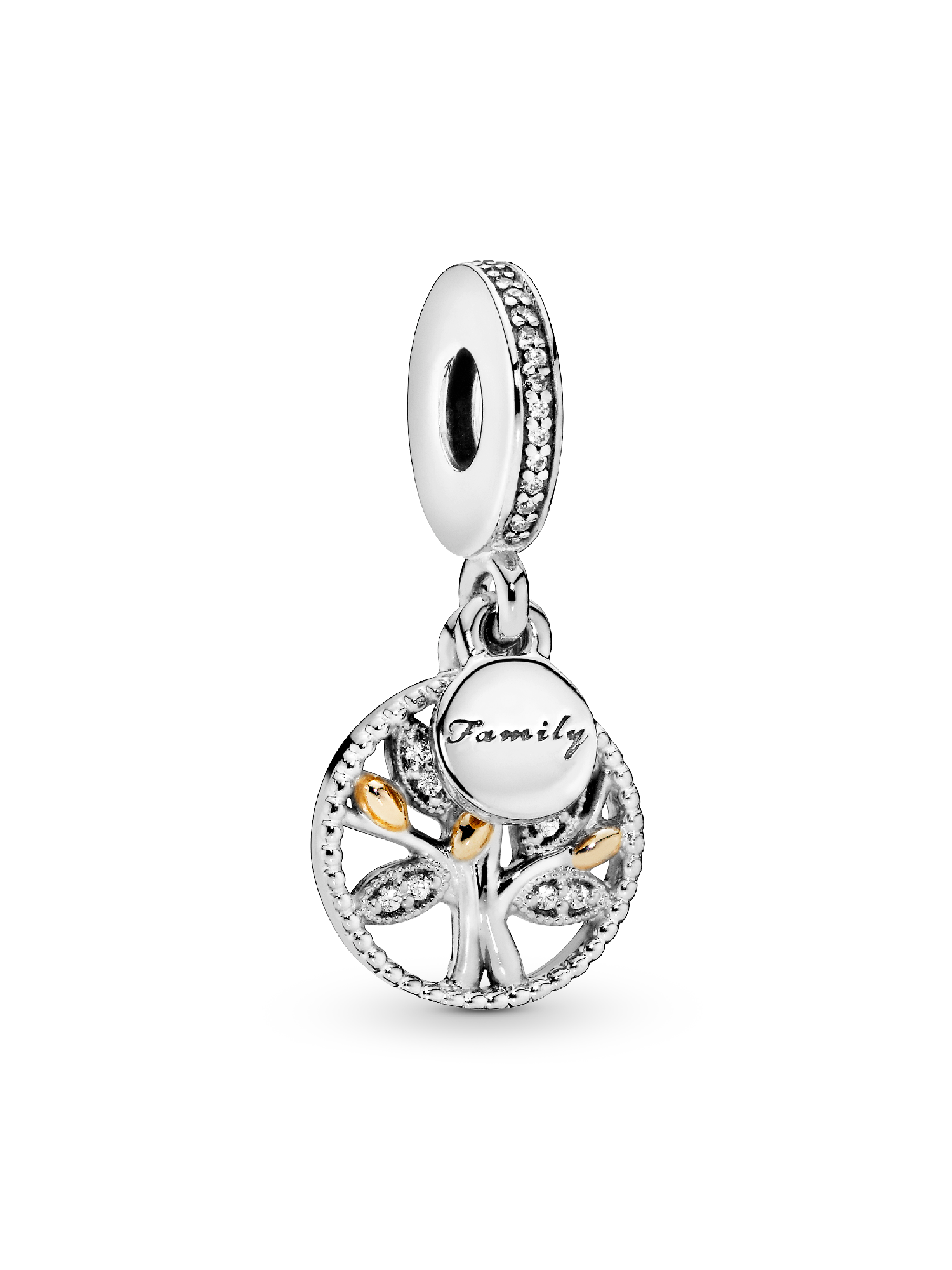 Charm colgante Árbol de familia reluciente