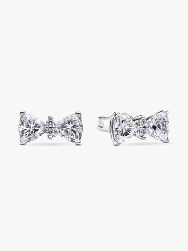 Aretes de botón Moño reluciente