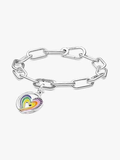 Charm Medallón Corazón arcoíris de libertad Pandora ME