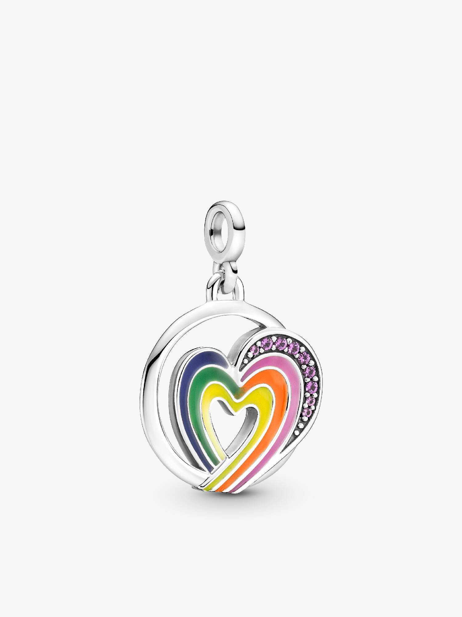Charm Medallón Corazón arcoíris de libertad Pandora ME
