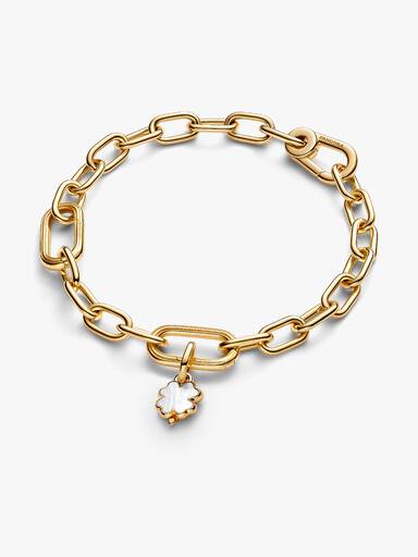 Charm colgante Trébol de la suerte blanco