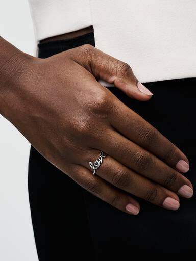 Anillo Love Escrito a Mano