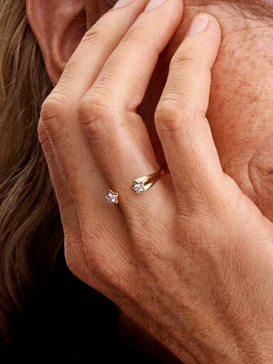 Anillo Abierto Estrellas Fugaces