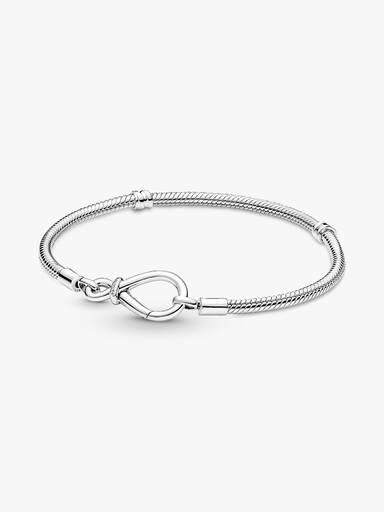Brazalete cadena de serpiente con nudo infinito Pandora Moments