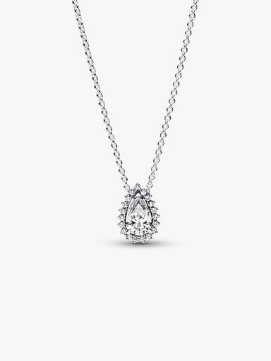Collar Collier Halo Brillante Corte Pera