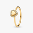 Anillo Halo y Corazón Grabable Dorado Anillo Halo y Corazón Grabable Dorado
