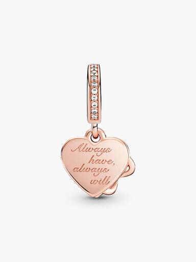 Charm colgante Corazón con infinito Te amo