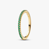 Anillo Eternidad Media Banda Verde Resplandeciente Anillo Eternidad Media Banda Verde Resplandeciente