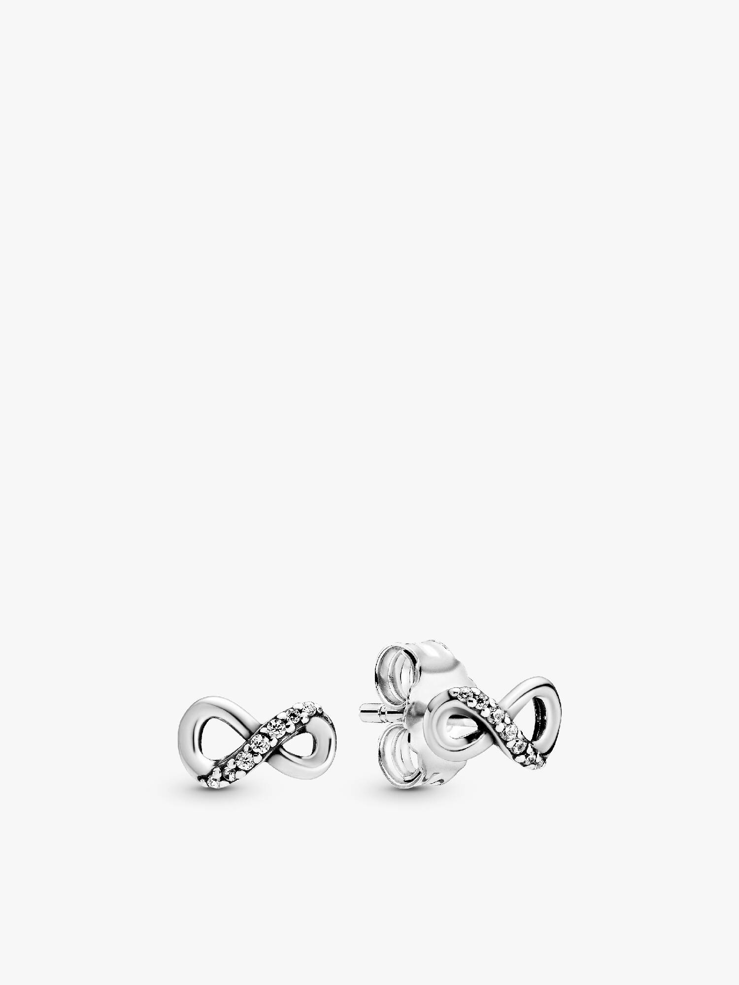 Aretes de botón infinito reluciente