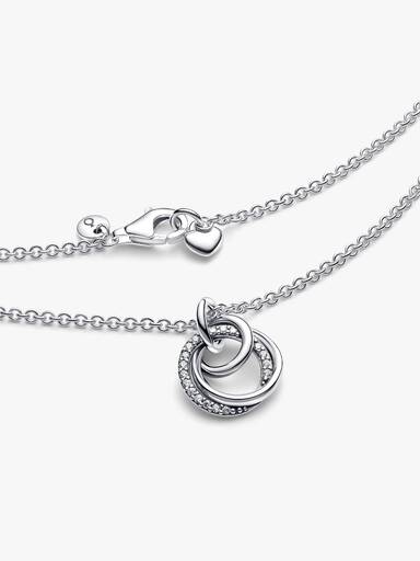 Collar con pendiente Círculos entrelazados Familia por siempre