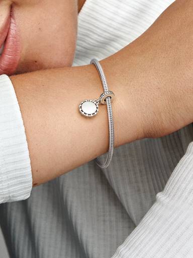 Charm Colgante Disco y Corazones Grabable