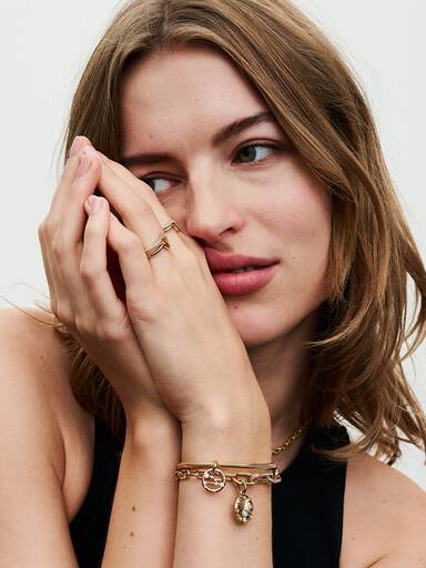Brazalete de cadena de eslabones pequeños
