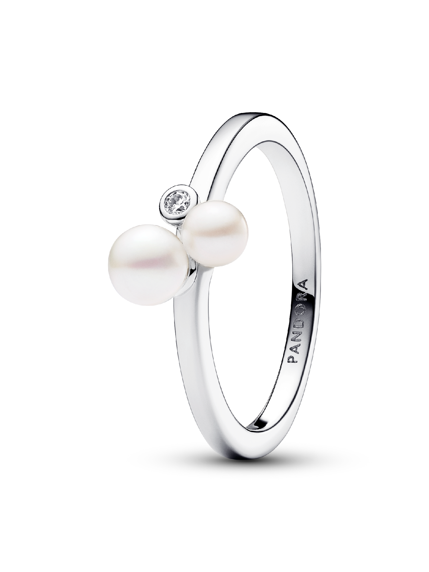 Anillo Dúo de Perlas Cultivadas de Agua Dulce Tratadas