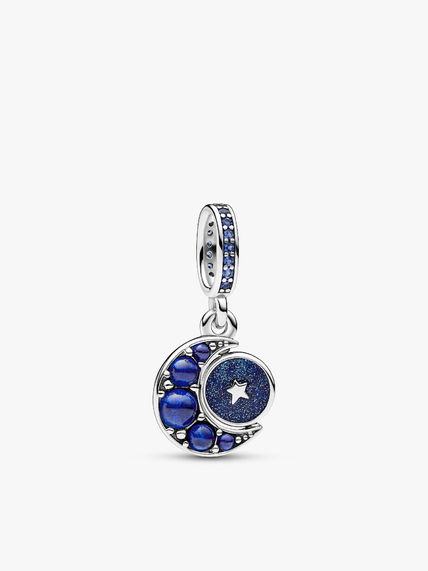 Charm Colgante Giratorio Luna Brillante