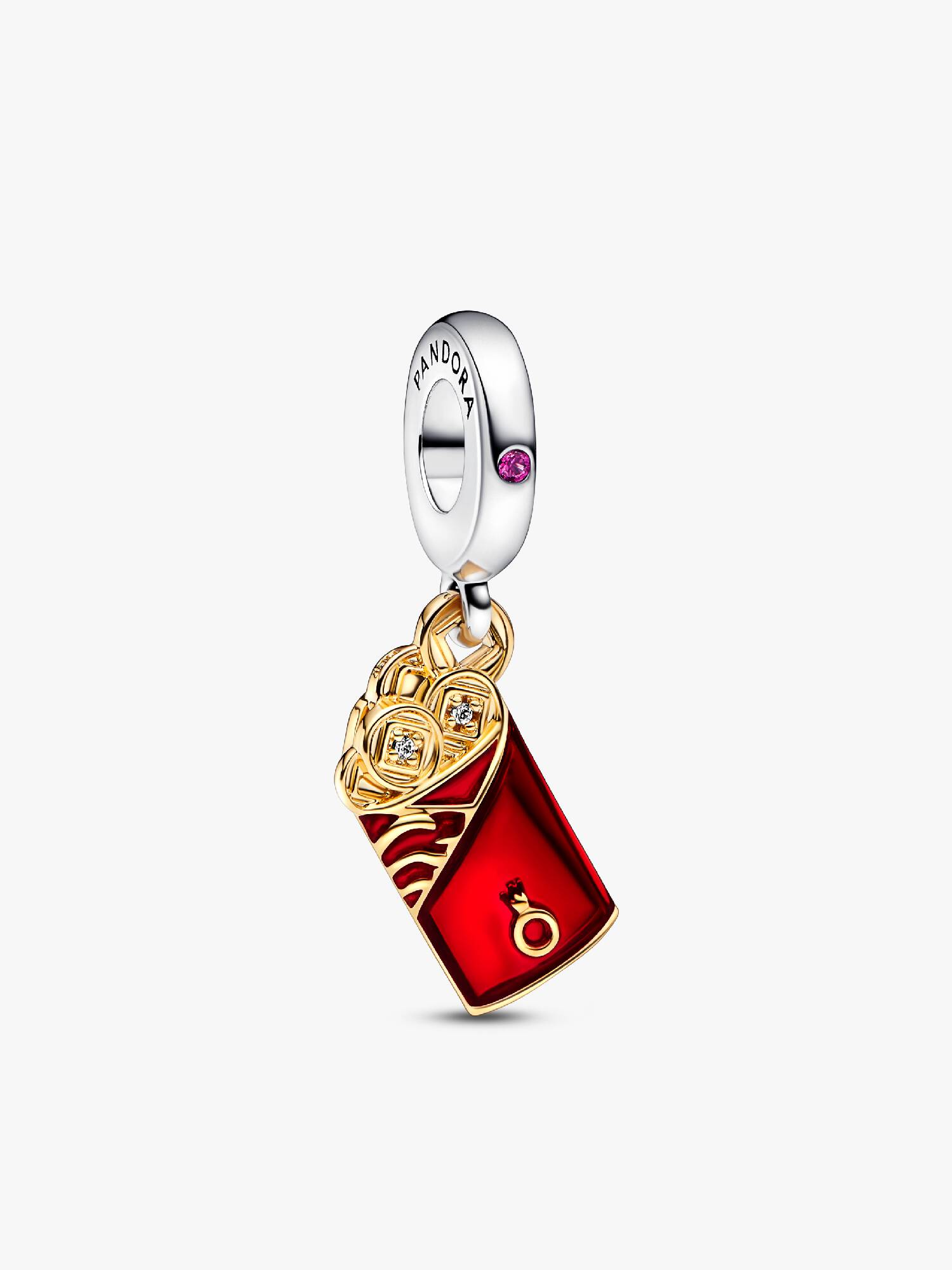 Charm Colgante Sobre rojo de dos tonos
