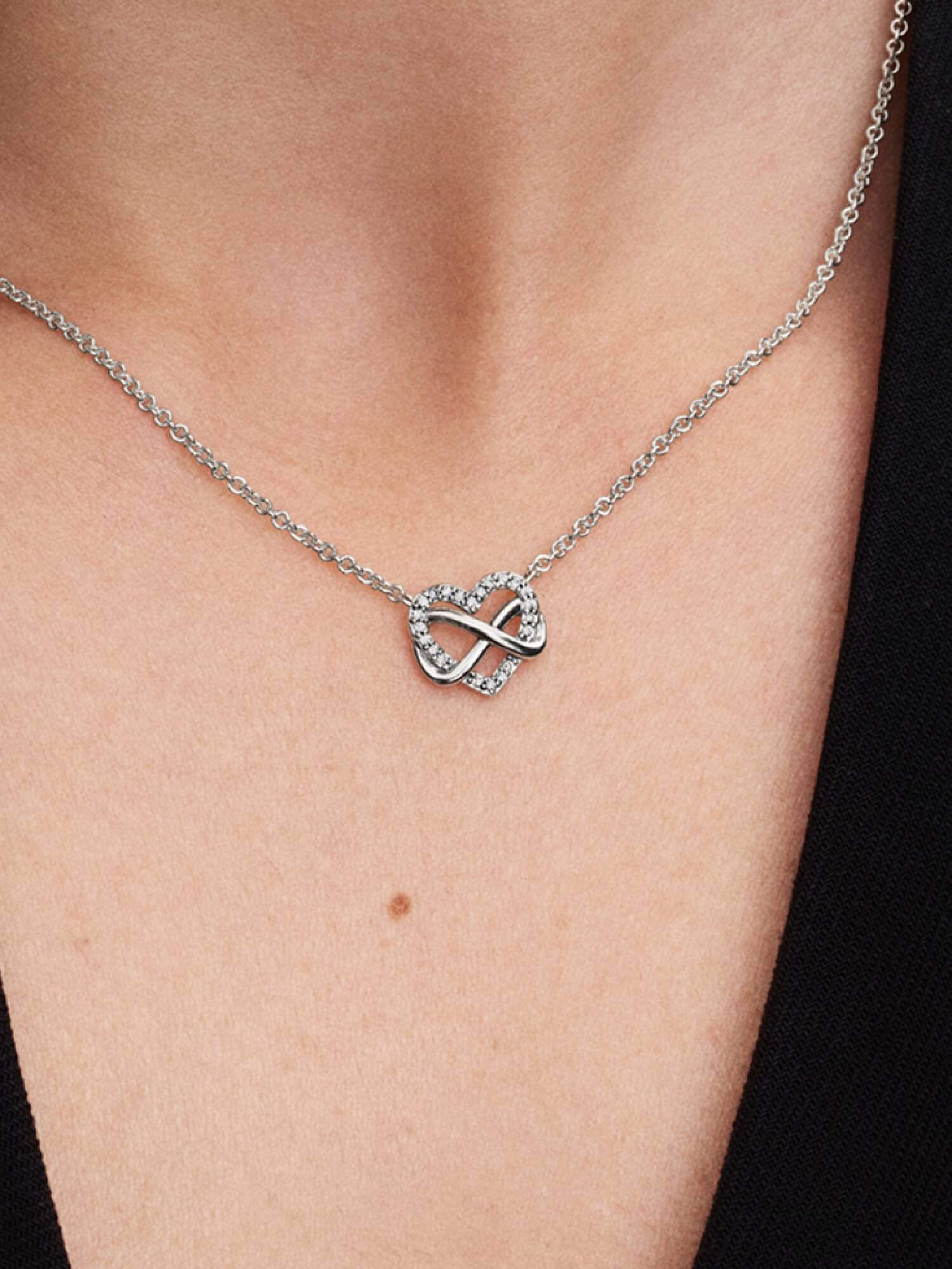 Collar collier Corazón infinito reluciente