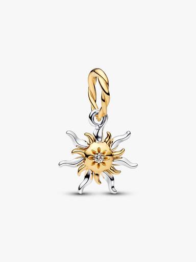 Charm Colgante Flor Solar de Rapunzel de Disney con Diamante de Laboratorio