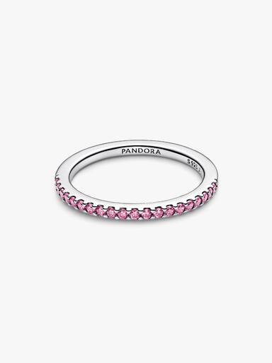 Anillo Banda Rosa Brillante