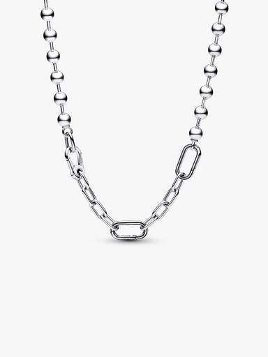 Collar de cadena de eslabones y cuentas de metal de Pandora ME