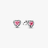 Aretes de Botón Corazón Rosa Aretes de Botón Corazón Rosa