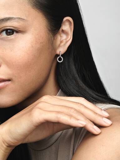Aretes doble aro resplandecientes
