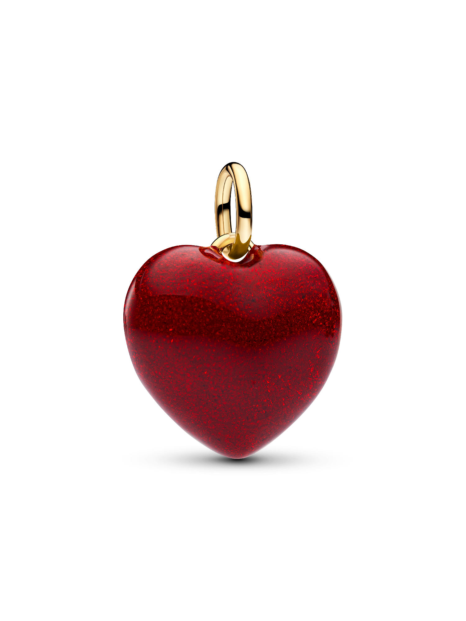 Charm colgante Corazón Acolchado rojo