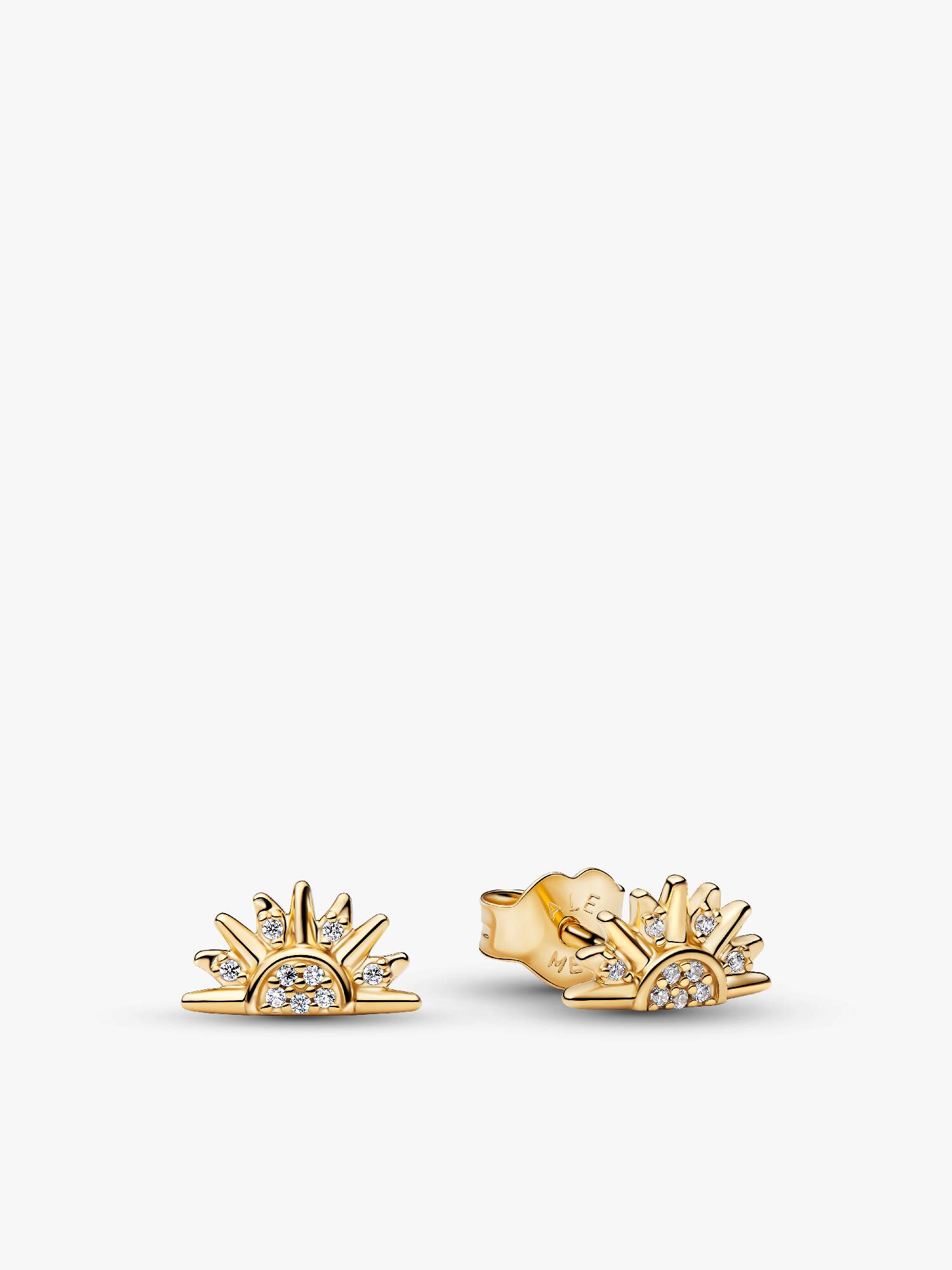 Aretes de Botón Sol Celestial Reluciente