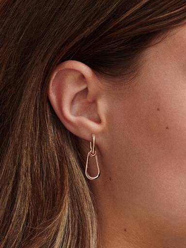 Eslabón Para Arete de Aro Pandora Me Recubrimiento en Oro Rosa