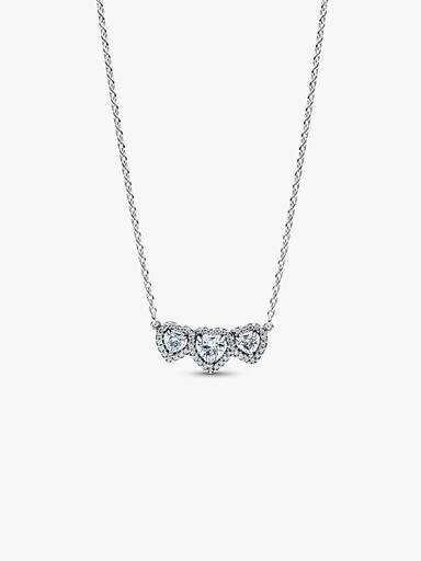 Collar collier trilogía de corazones con halo
