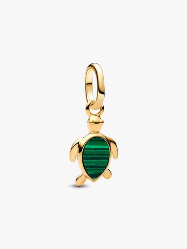 Mini charm colgante Tortuga verde