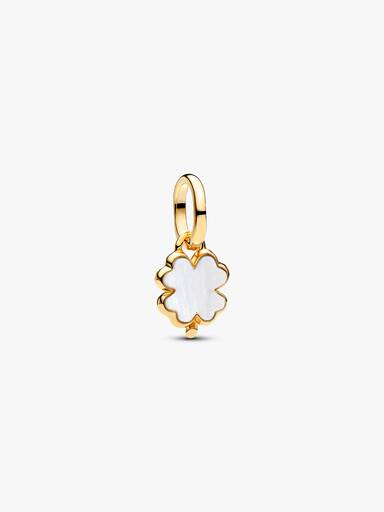 Charm colgante Trébol de la suerte blanco