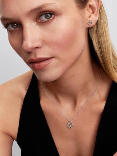 Collar con colgante Corazón reluciente con candado