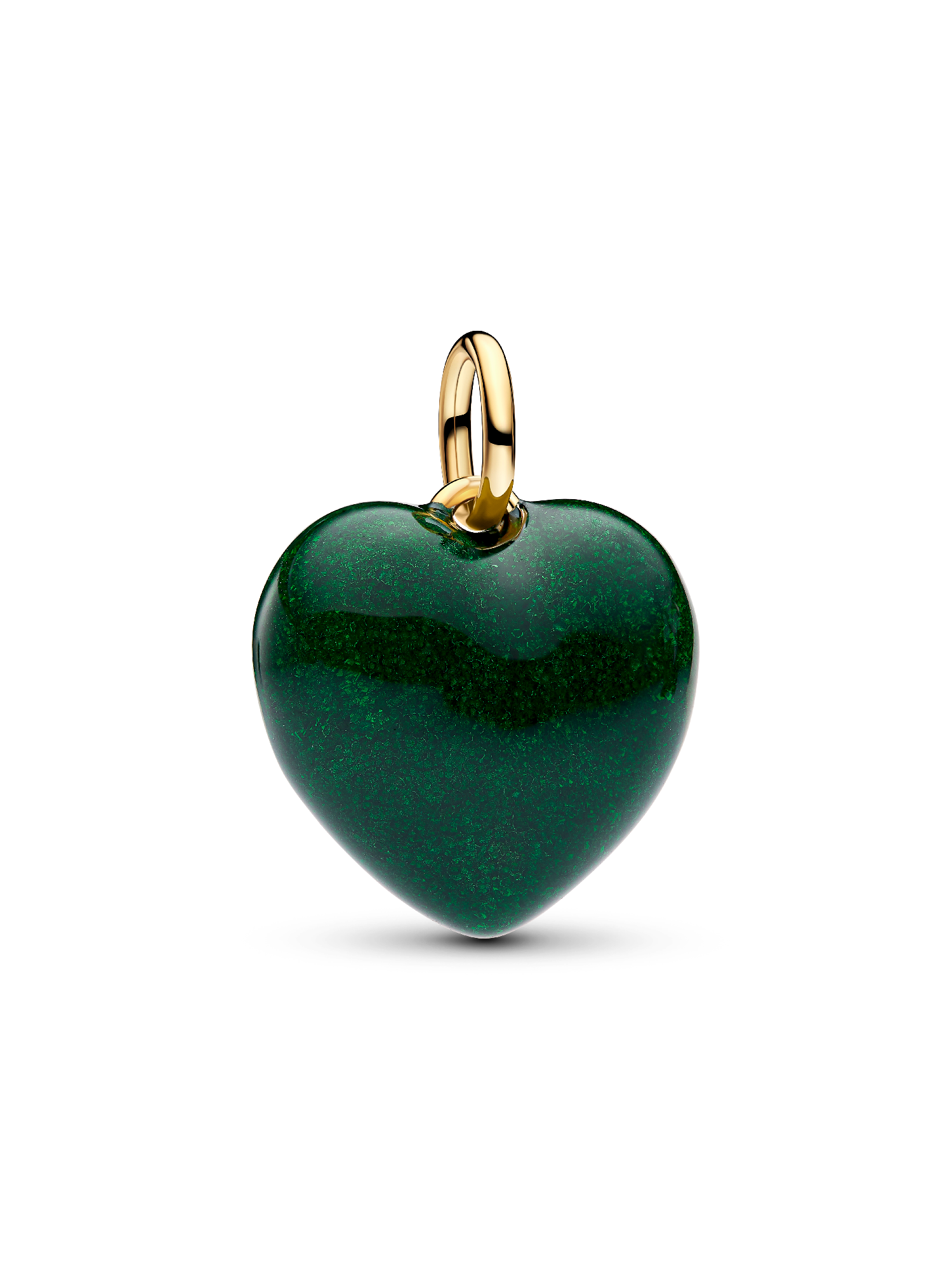 Charm Colgante Corazón acolchado Verde