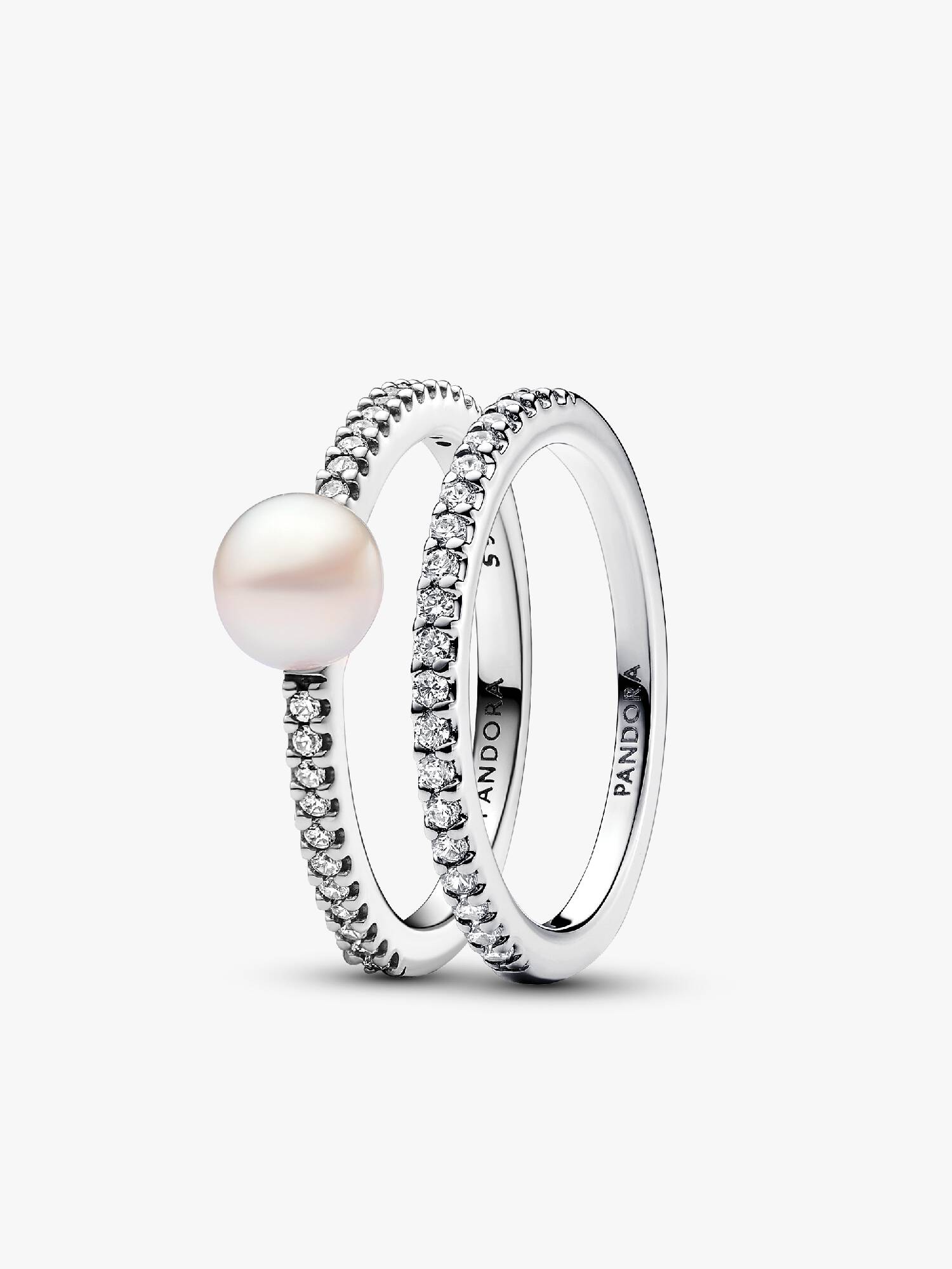 Set de Anillos con Perla Cultivada de Agua Dulce Tratada