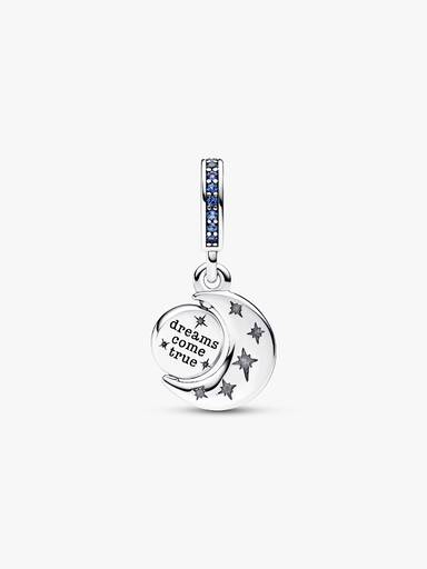Charm Colgante Giratorio Luna Brillante