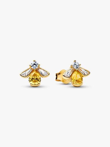 Aretes de botón Abeja miel