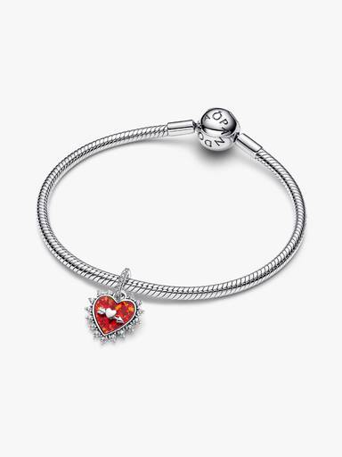 Charm Colgante Corazón Flecha Giratoria