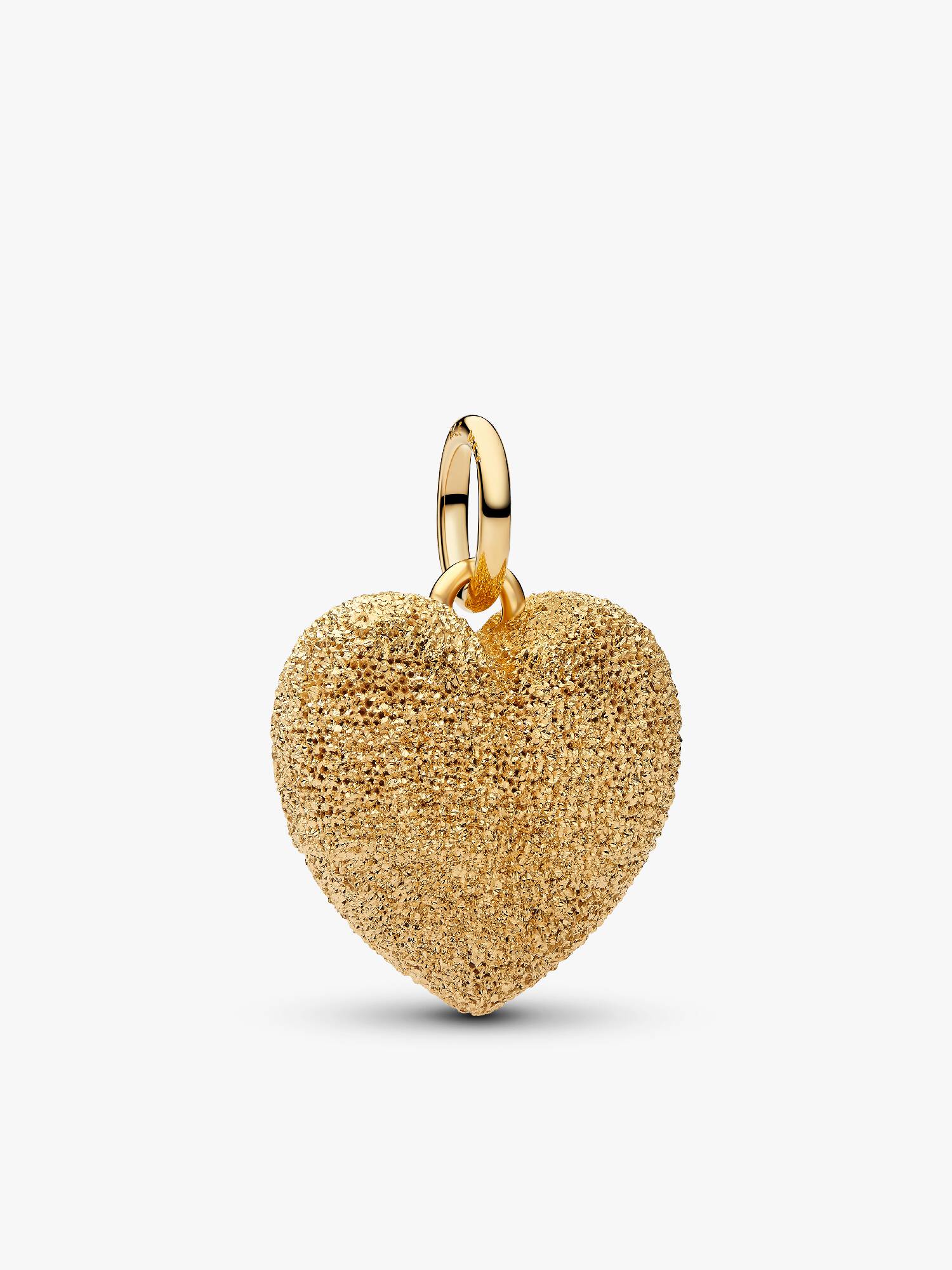 Charm colgante Corazón acolchado texturizado