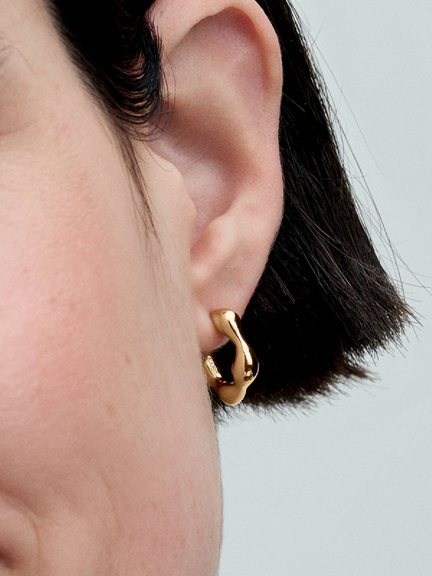 Aretes de aro Abiertos con forma orgánica