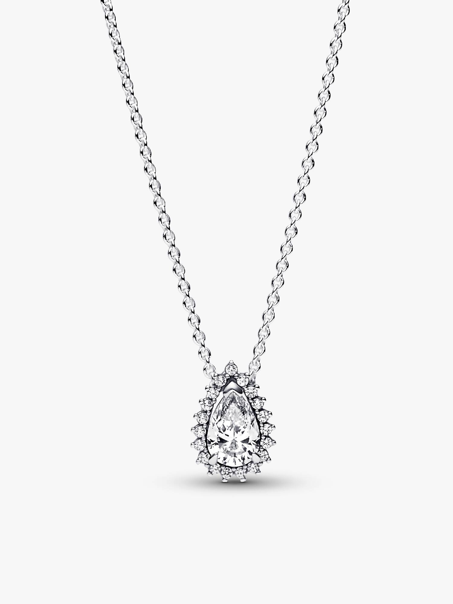 Collar Collier Halo Brillante Corte Pera
