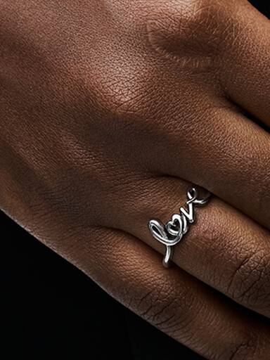 Anillo Love Escrito a Mano