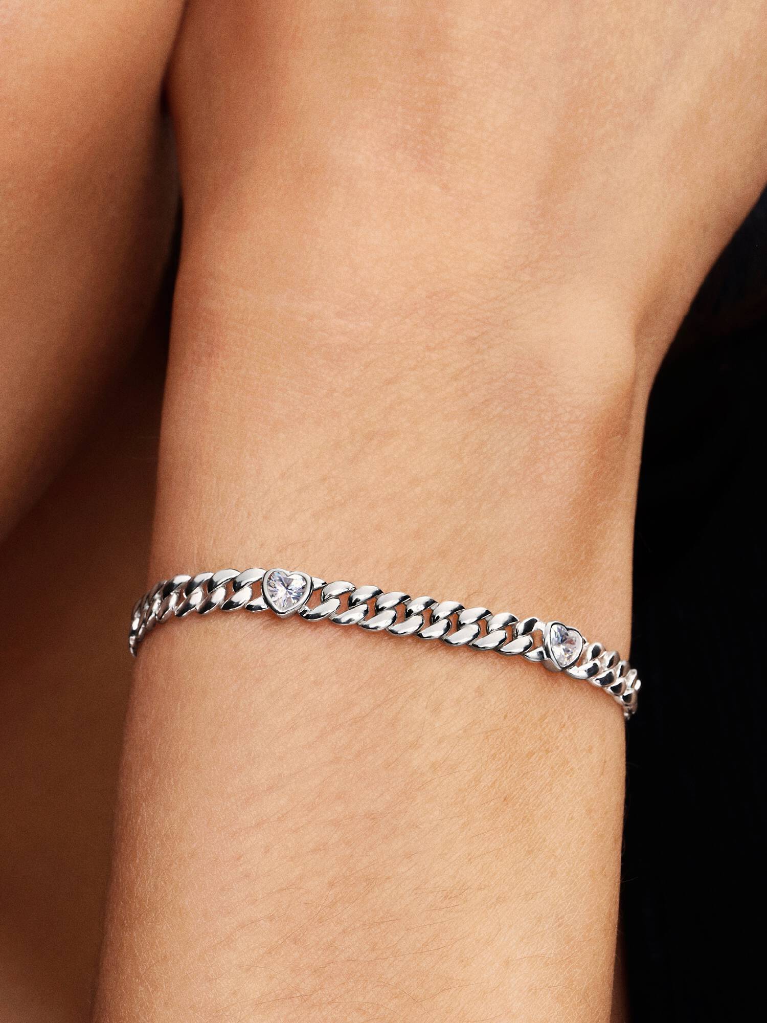 Brazalete de Cadena cubana Corazón