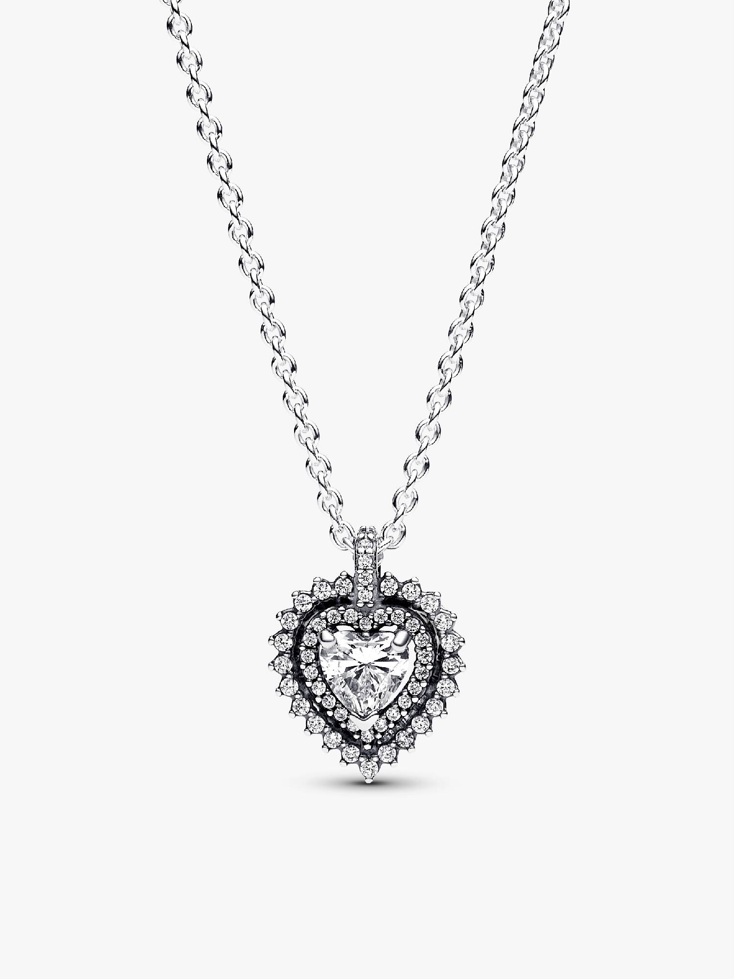Collar con Colgante Corazón Halo Brillante
