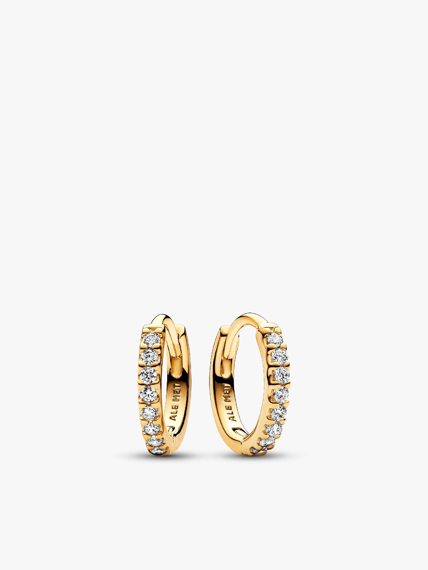 Aretes de aro Abrazo Brillante