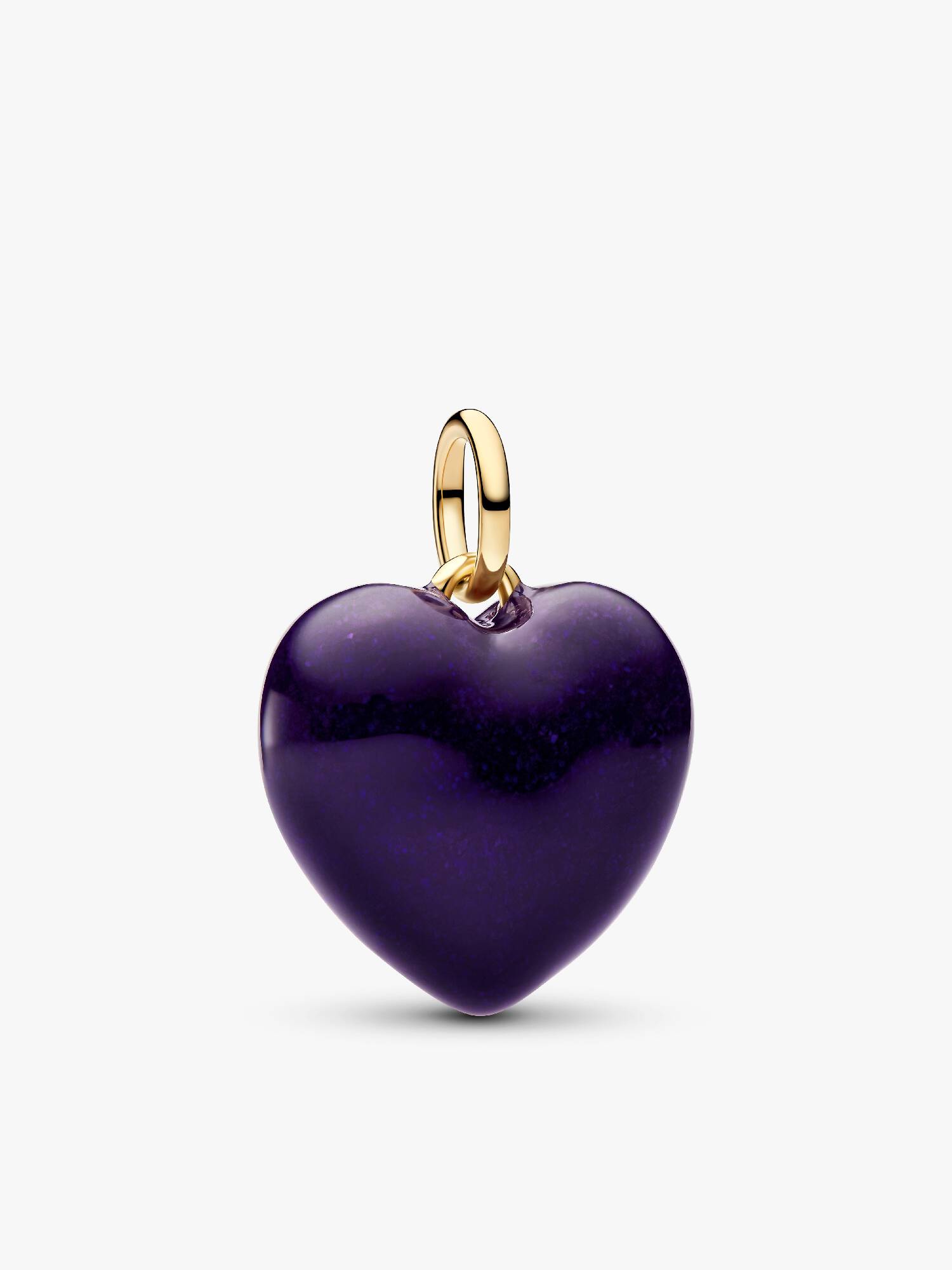 Charm colgante Corazón acolchado púrpura