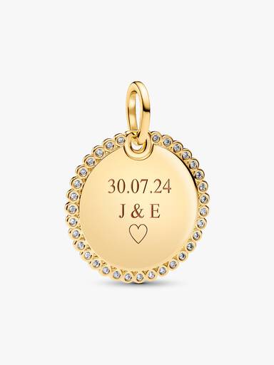Colgante Placa redonda grabable
