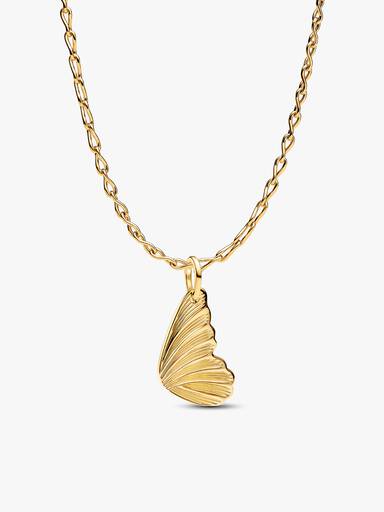 Collar con Dije de Alas de Mariposa Grabable