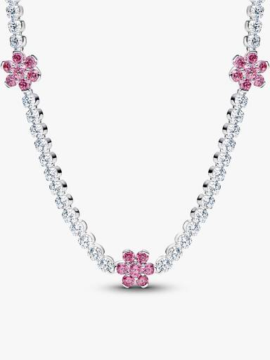 Set Aretes y Collar Flor Herbarium Rosa