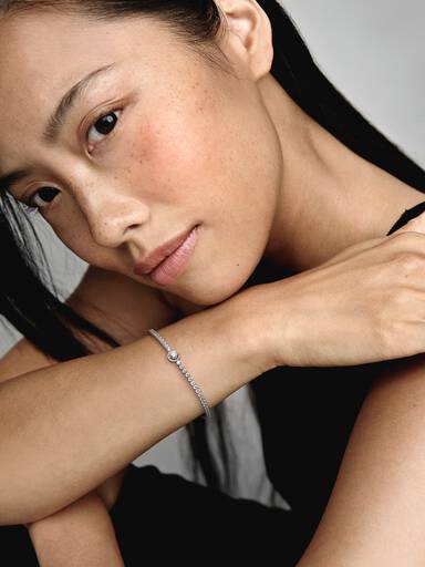 Brazalete de tenis Halo reluciente