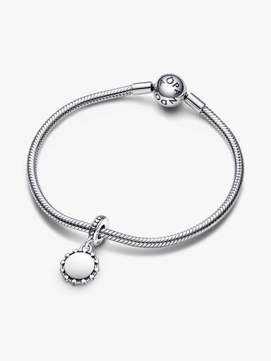 Charm Colgante Disco y Corazones Grabable